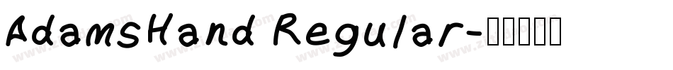 AdamsHand Regular字体转换
